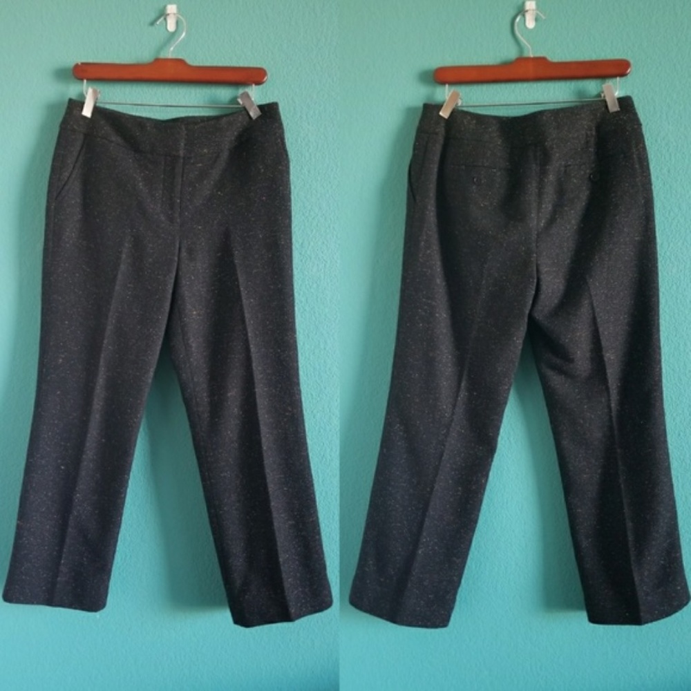 {Talbots} Heritage Black & Rainbow Wool Pants
